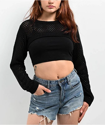 Empyre Shan Black Shrug Sweater