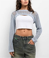 Empyre Shan Light Blue Shrug Sweater