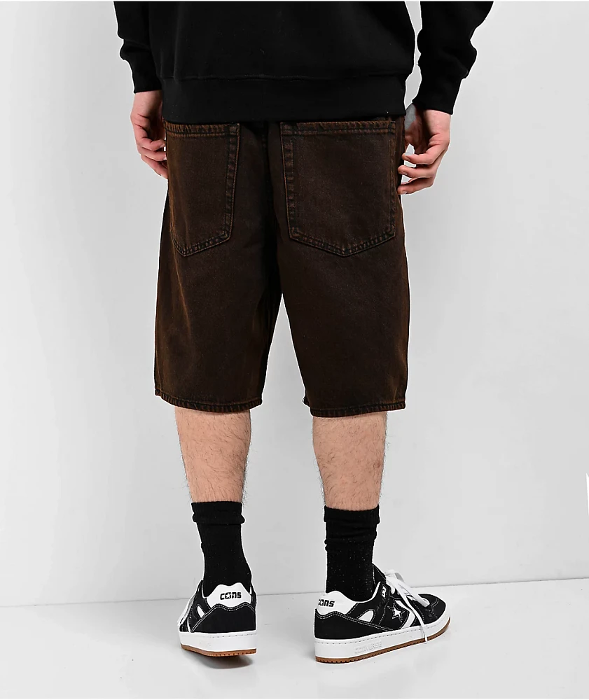 Empyre Shant Brown Denim Skate Shorts