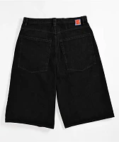 Empyre Shmutz Ultra Wide Black Denim Skate Shorts