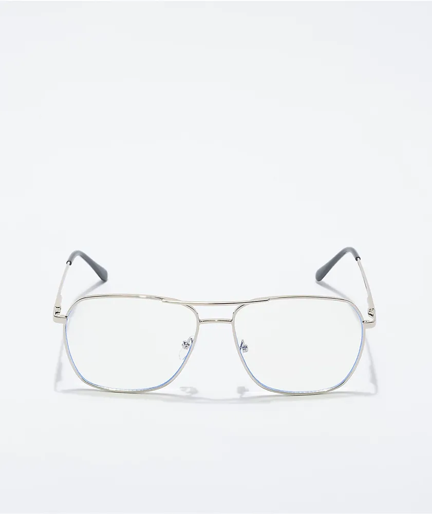 Empyre Silver Pilot Blue Light Glasses