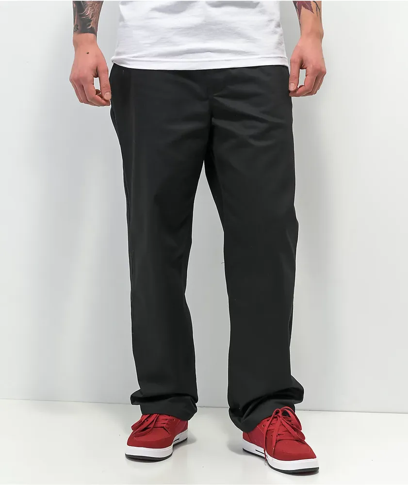 Empyre Loose Fit Embroidered Black Cargo Skate Pants