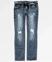 Empyre Skeletor Sawyer Bleached Splattered Jeans 