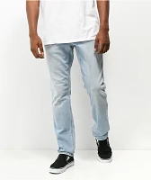 Empyre Skeletor Sprinted Light Blue Wash Skinny Jeans