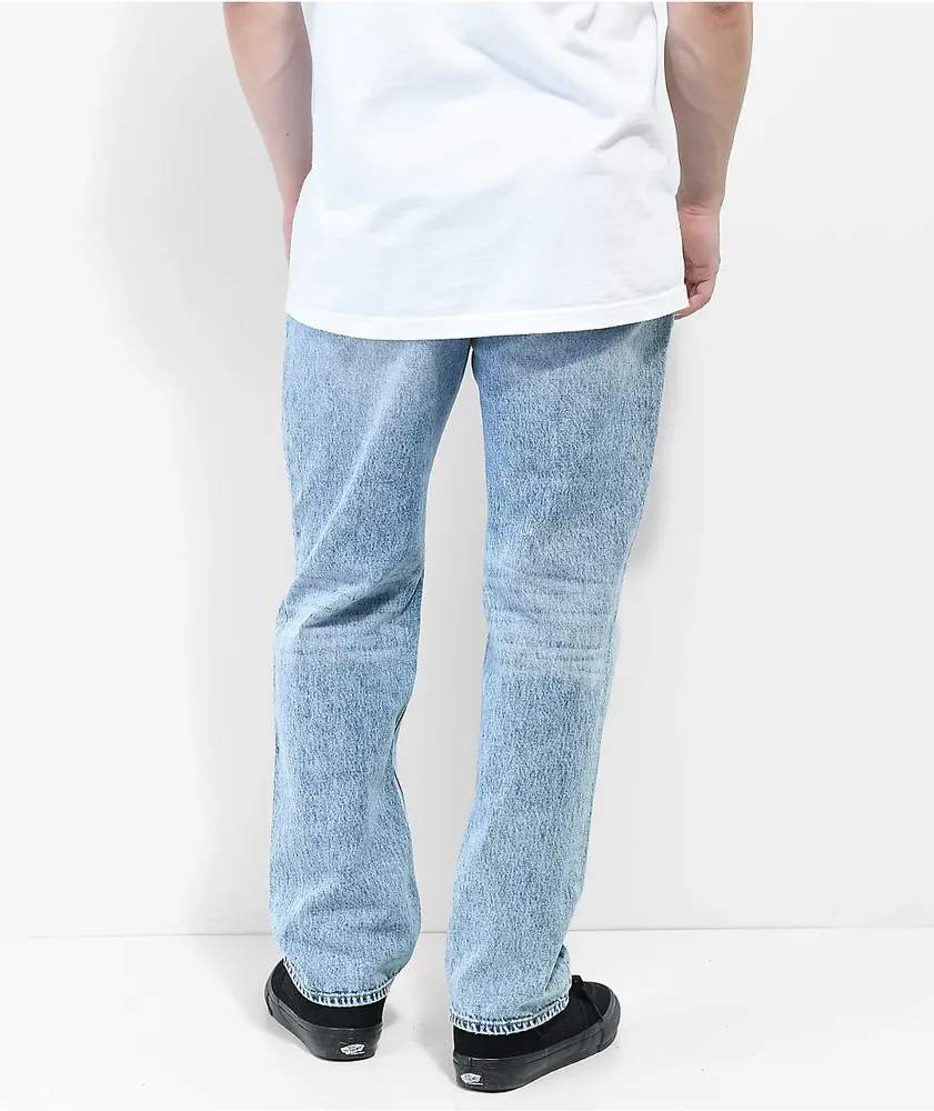 Empyre Skids Turnt Relaxed Fit Light Wash Blue Jeans