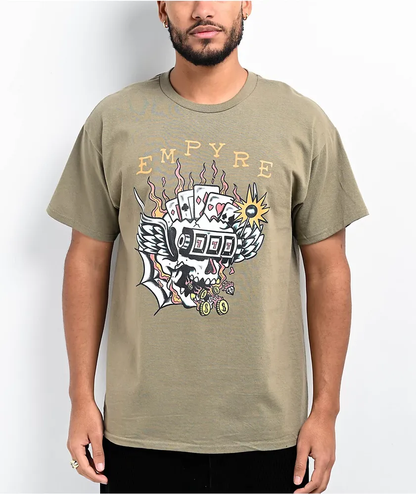 Empyre Graffiti Embroidered Brown T-Shirt