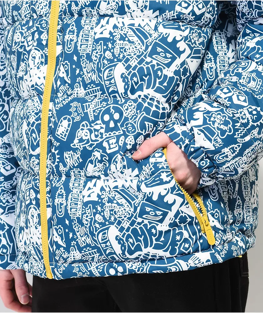 Odd Future Iridescent Blue Puffer Jacket