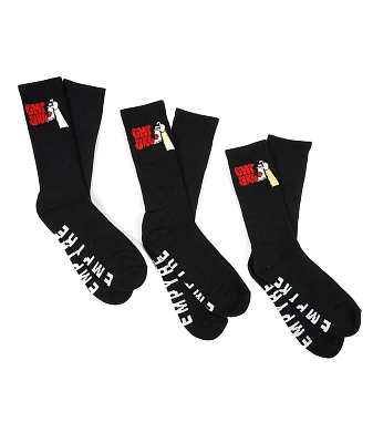 Empyre Spray Can Black 6-Pack Crew Socks