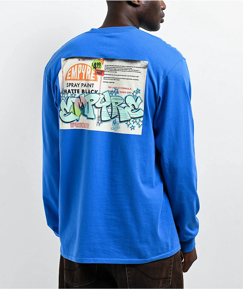 Empyre Spray Can Blue Long Sleeve T-Shirt