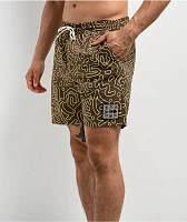 Empyre Squiggle Floater Brown Board Shorts