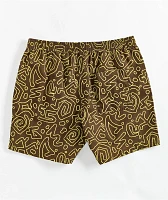 Empyre Squiggle Floater Brown Board Shorts