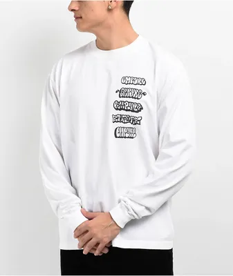 Empyre Stacked White Long Sleeve T-Shirt