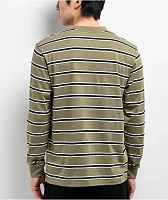 Empyre Stove Top Green Stripe Long Sleeve Knit T-Shirt