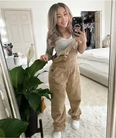 Empyre Suzie Khaki Corduroy Overalls