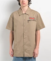 Empyre Swarm Woven Tan Short Sleeve Shirt