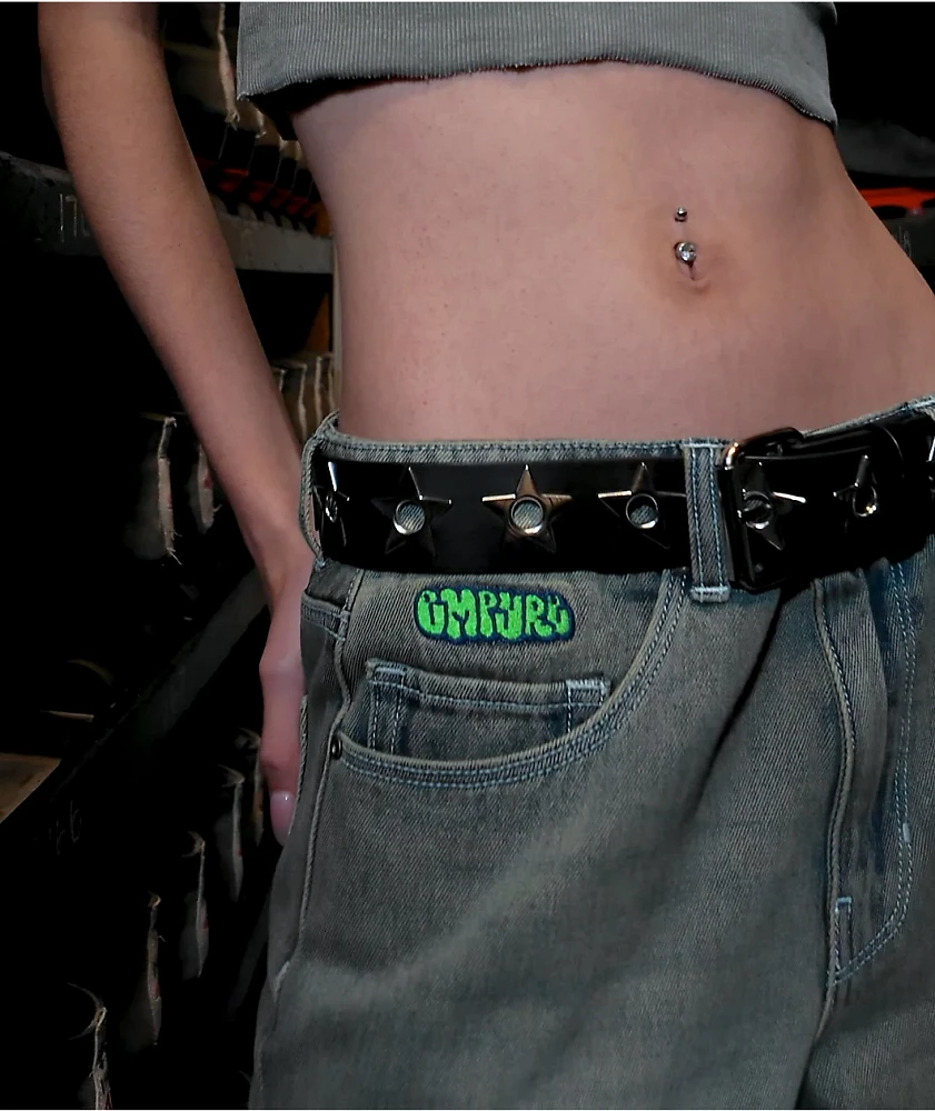 Empyre Sydney Petrol Wash Loose Fit Denim Shorts
