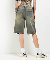 Empyre Sydney Petrol Wash Loose Fit Denim Shorts