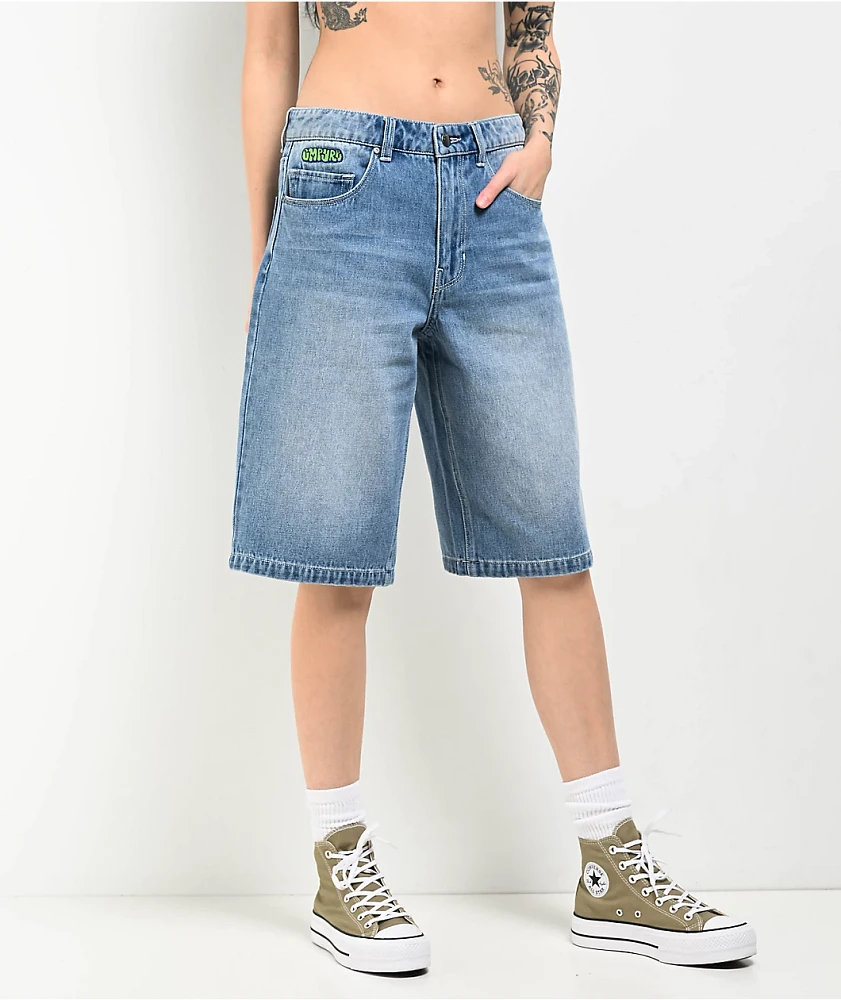 Empyre Sydney Shindig Light Blue Loose Fit Denim Shorts