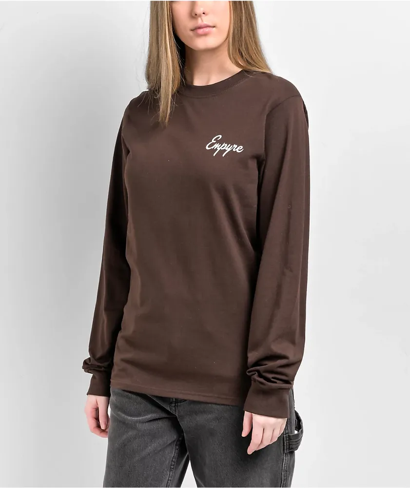 Empyre Talk Is Cheap Brown Long Sleeve T-Shirt