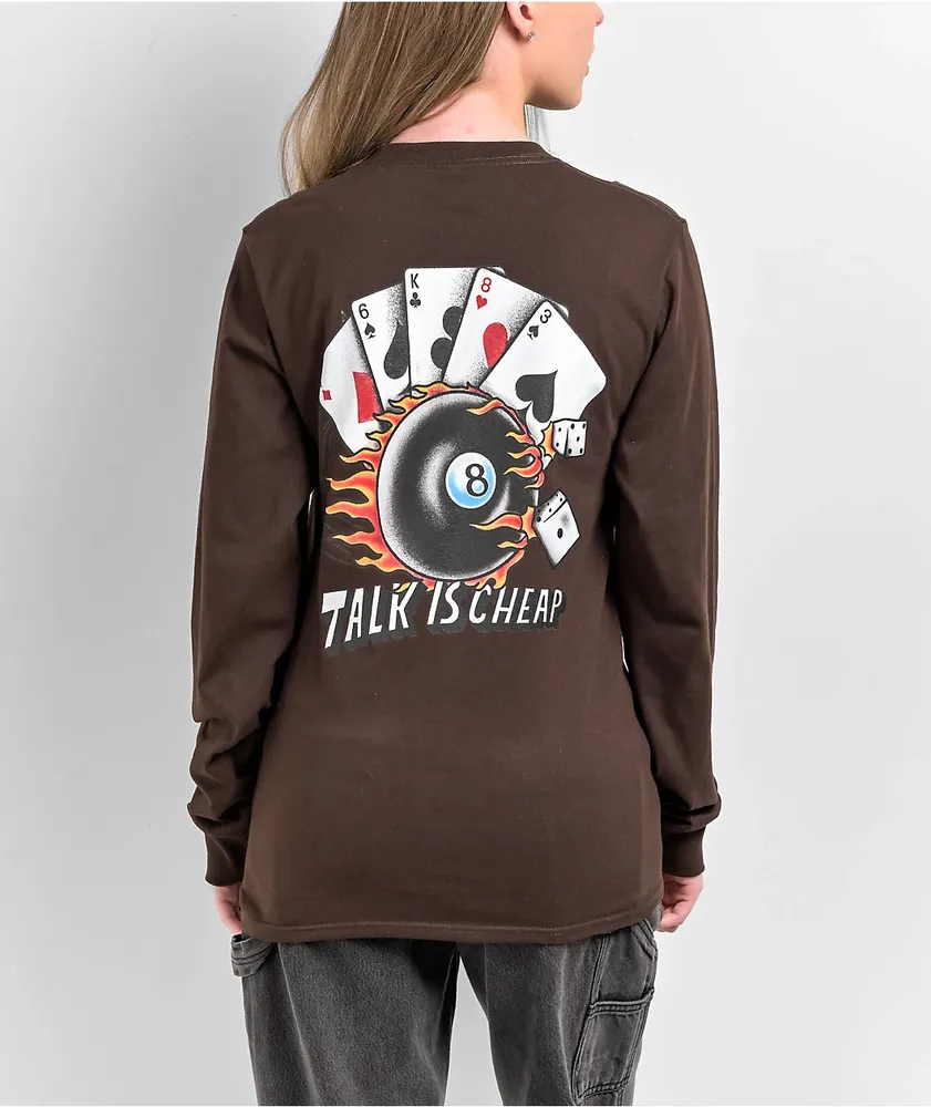 Empyre Talk Is Cheap Brown Long Sleeve T-Shirt