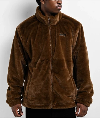 Empyre Talon Brown Faux Fur Zip Jacket