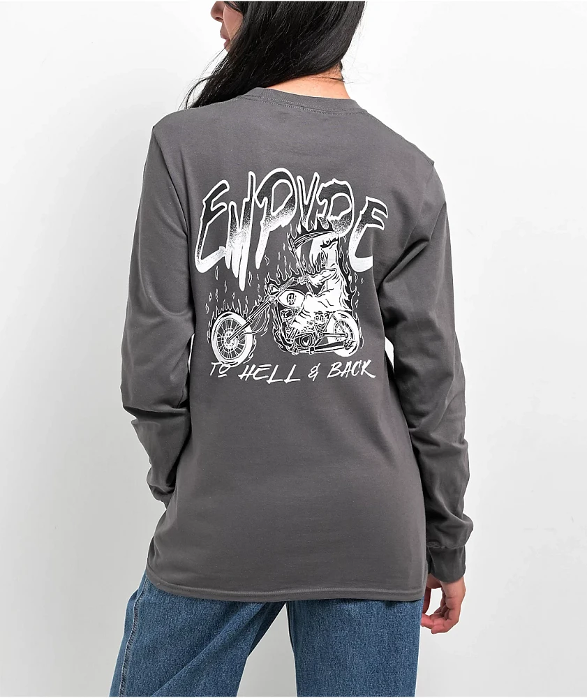 Empyre To Hell & Back Grey Long Sleeve T-Shirt