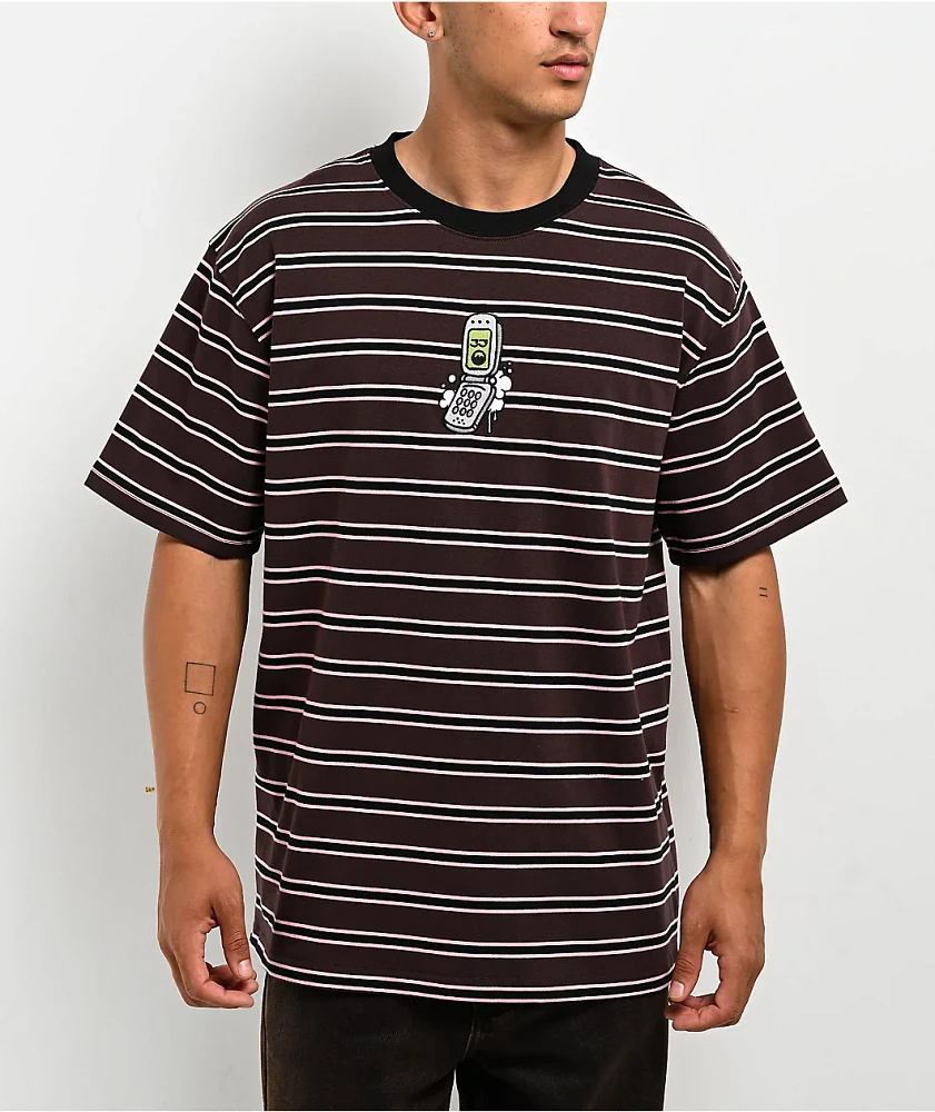 Empyre Too Tired Brown Stripe T-Shirt