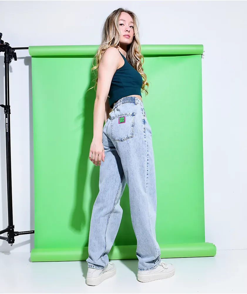 Empyre Tori 90s Pleated Acid Wash Skate Jeans