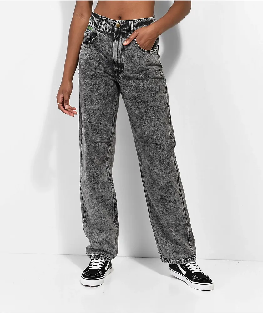 Girls' High-rise Baggy Utility Carpenter Wide Leg Pants - Art