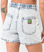 Empyre Tori Blue Pleated Denim Skate Shorts