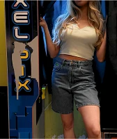 Empyre Tori Blue Wash Loose Fit Skate Shorts