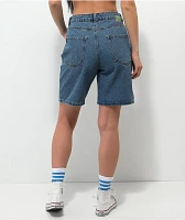 Empyre Tori Blue Wash Loose Fit Skate Shorts