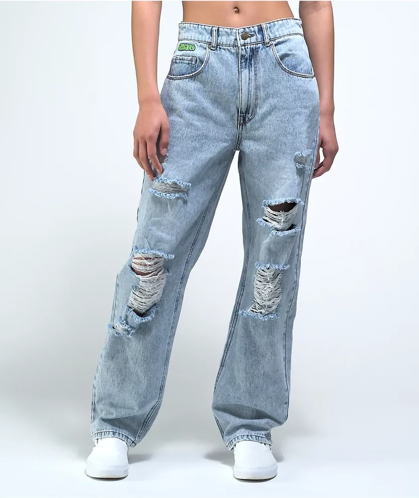 PacSun Eco Medium Blue Ripped '90s Boyfriend Jeans