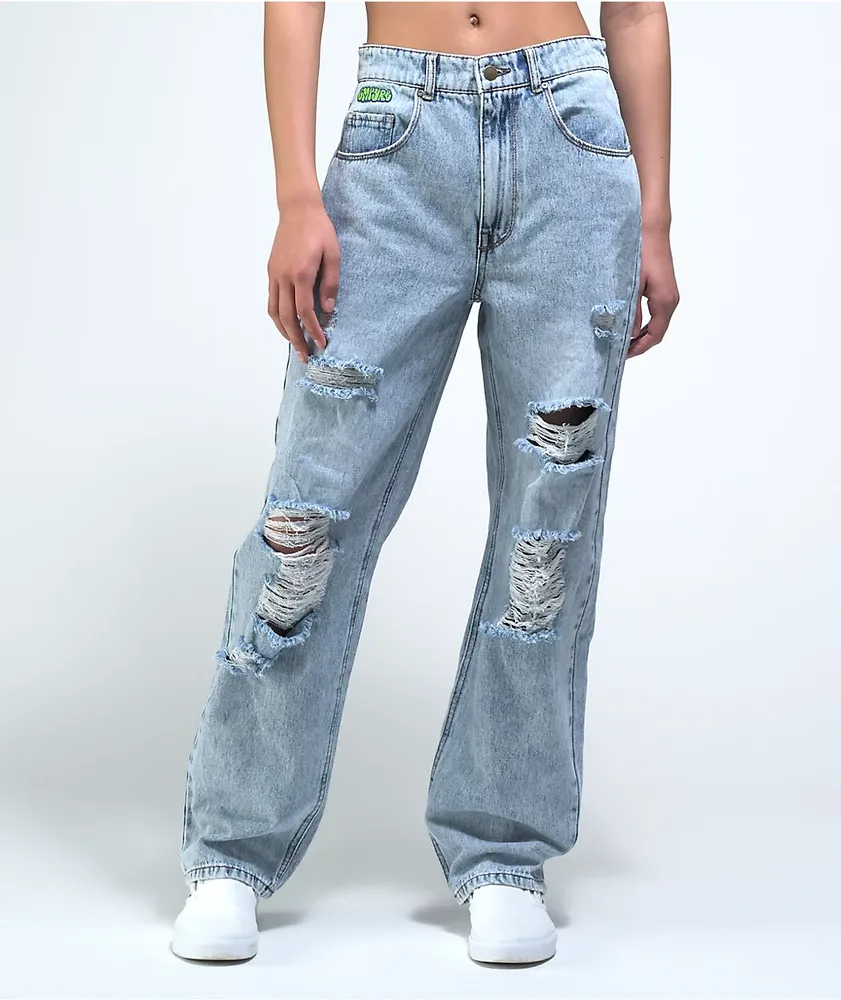 Buy NEON 9 Boyfriend Fit Front Patch Pocket Denim Jeans, Girls Jeans, Jeans, Denim Jeans