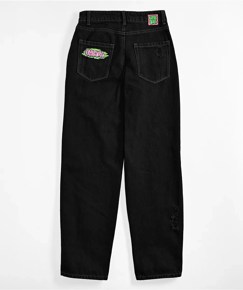 Empyre Tori Destroyed Sabbath Black Wash Skate Jeans