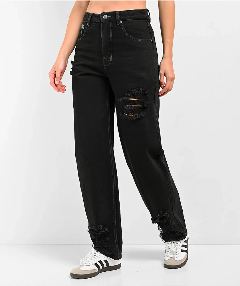 Empyre Tori Destroyed Sabbath Black Wash Skate Jeans