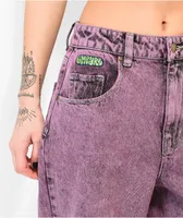 Empyre Tori Fuscia Acid Wash Skate Jeans