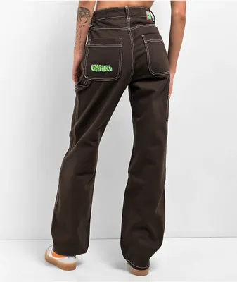 Empyre Pants Mens 34 Brown Corduroy Cargo Relaxed Fit Cotton