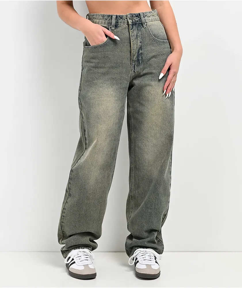 Empyre Tori Overdyed Petrol Wash Skate Jeans