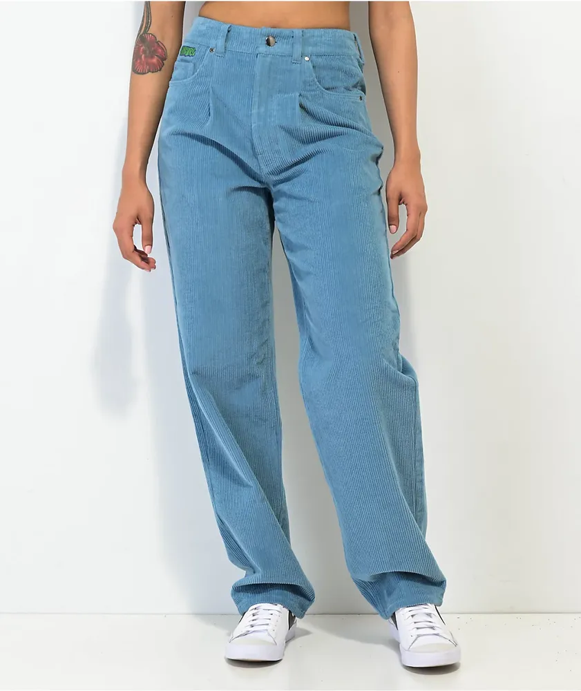 Empyre Light Blue Corduroy Cargo Skate Pants