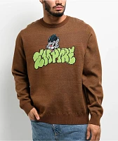 Empyre Trash Cat Brown Sweater