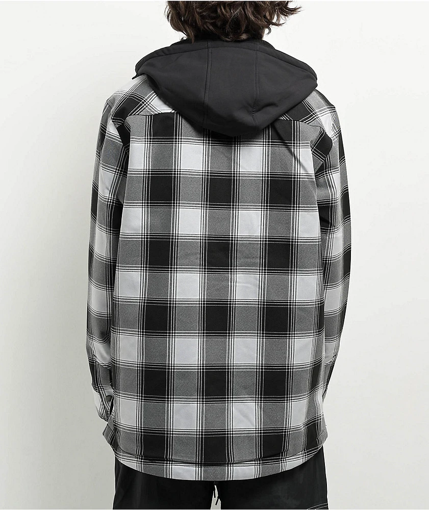 Empyre Traversed Black & Grey Plaid 10K Snowboard Jacket