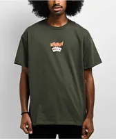 Empyre Two Wheels Forever Olive Green T-Shirt 
