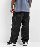 Empyre Ultra Loose Embroidered Cell Phone Black Cargo Pants