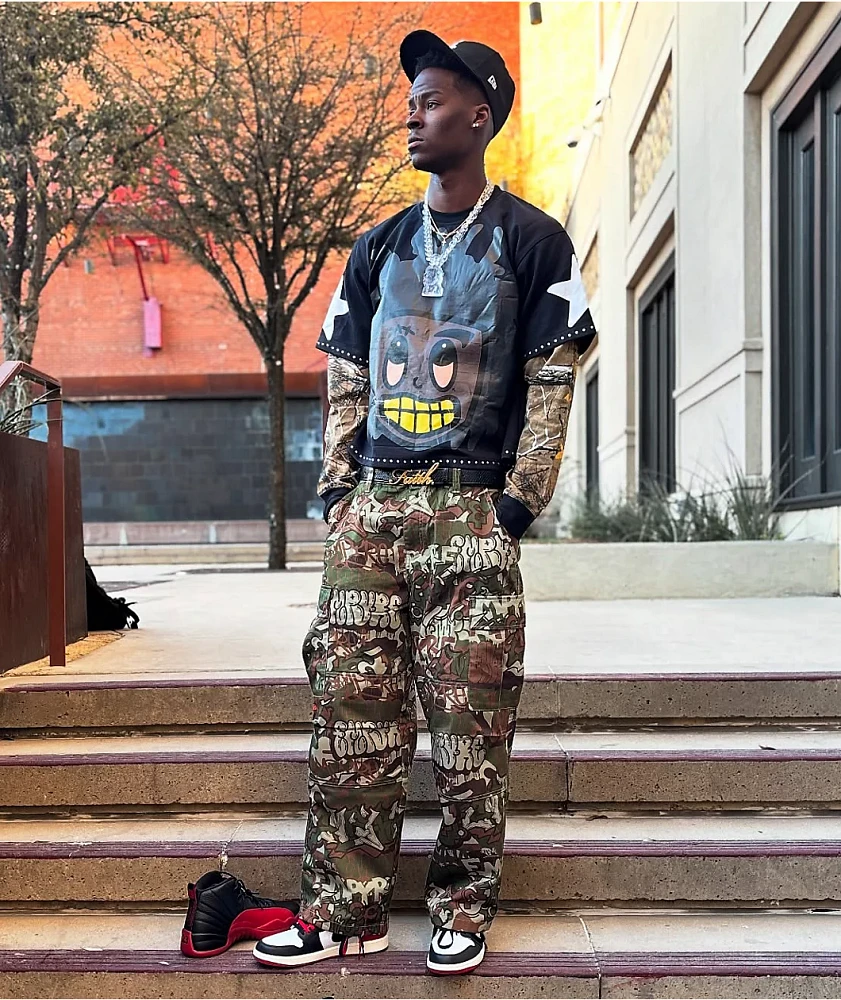 Empyre Ultra Loose Handstyle Cargo Camo Skate Pants