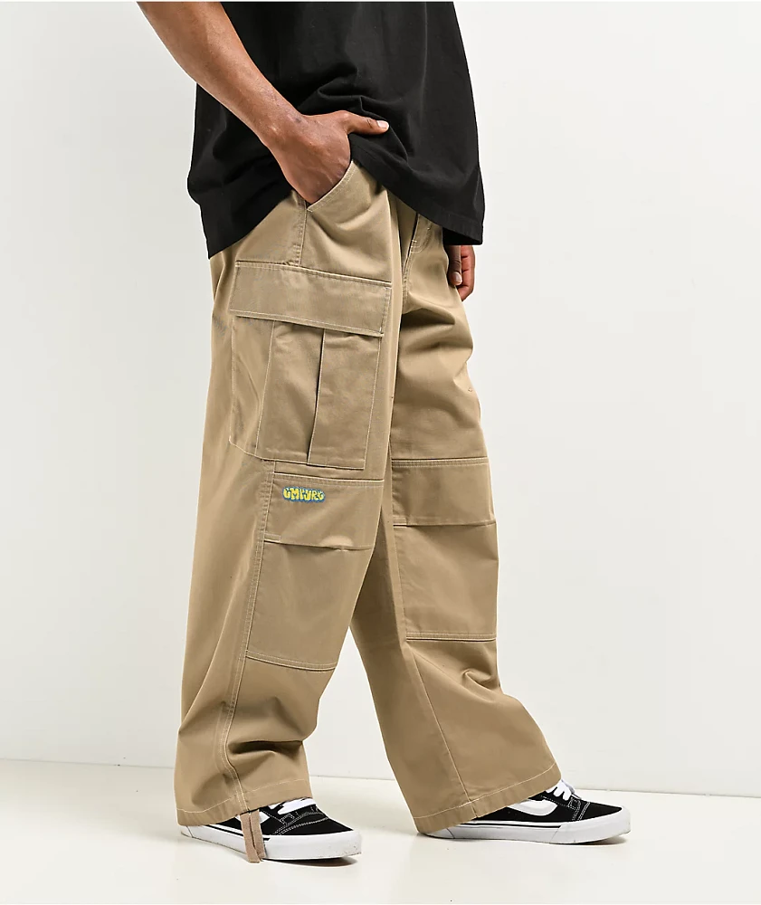 Empyre Ultra Loose Khaki Cargo Skate Pants