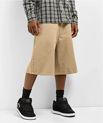 Empyre Ultra Loose Khaki Twill Skate Shorts