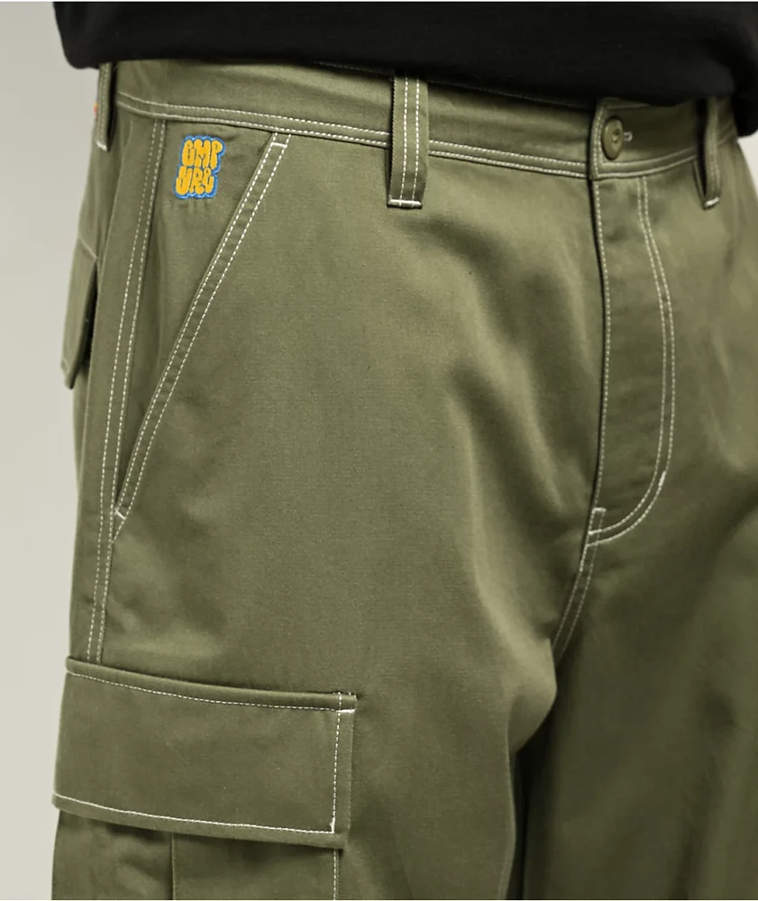 Empyre Ultra Loose Olive Cargo Skate Pants