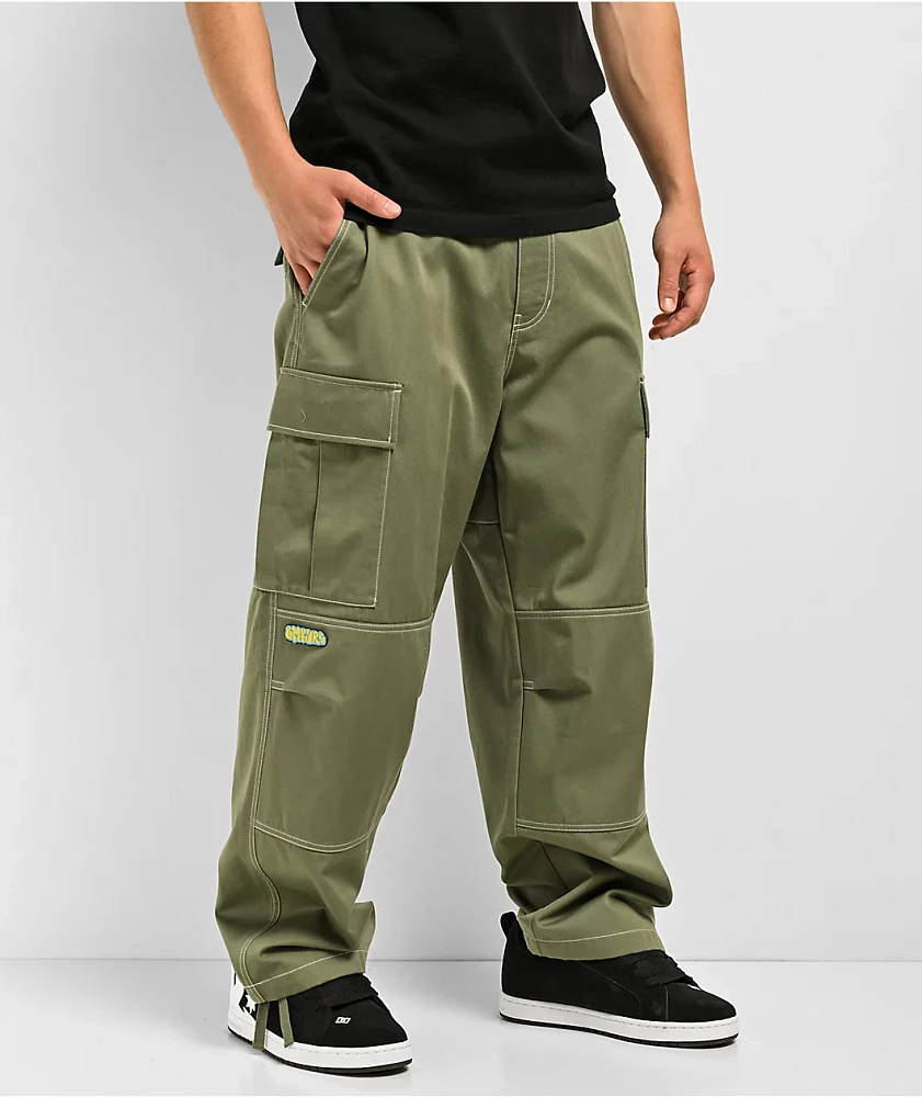 Empyre Ultra Loose Olive Cargo Skate Pants