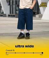 Empyre Ultra Wide Dark Blue Skate Jean Shorts